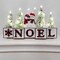 Haute Decor Christmas Wood Blocks Noel with Snowmen Couple, LED Lighted Trees, Battery Operated Automatic Timer - Prelit Christmas Holiday Decoration for Table, Shelving, Counter, Mantel